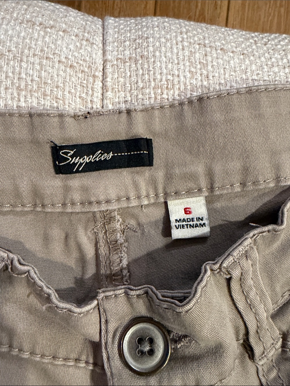 Women's Casual Utility Bermuda Shorts in Taupe - Picture 2 of 5